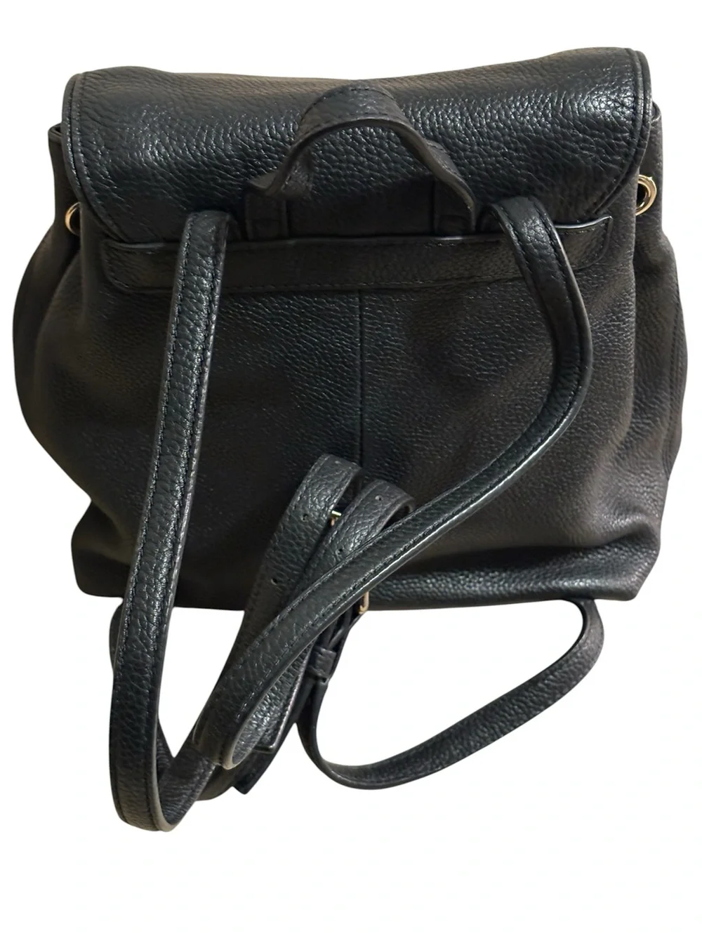 kate spade Black Pebbled Leather Drawstring Backpack
